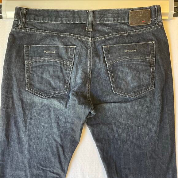 RSQ Men Slim Slouch Jeans size 34x30 Dark Blue Mid Rise Stretch - Picture 9 of 10